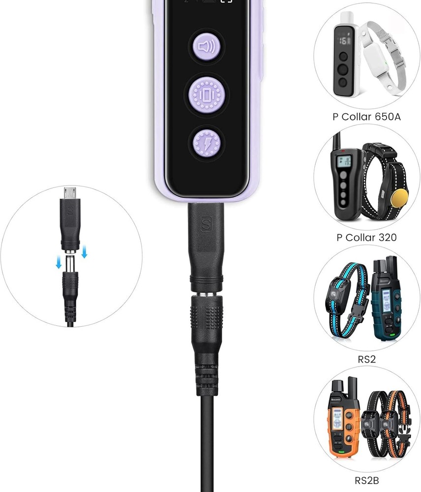 Versatile Micro USB Charger for Barking Collars - Compatible with Top Brands