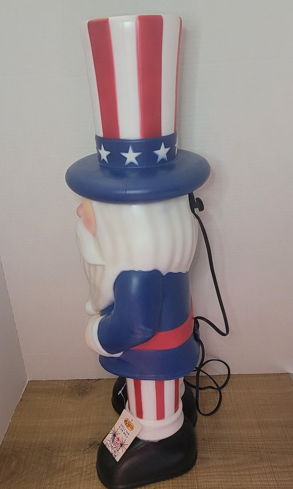 Cracker Barrel 26" Patriotic Uncle Sam Blow Mold USA July 4th Decor NEW with Tag