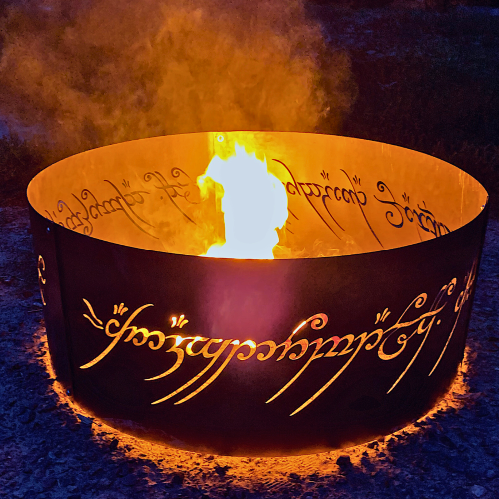 Mystical Fire Ring, Custom Heavy Duty Elvish Fire Ring, Backyard Fire Pit