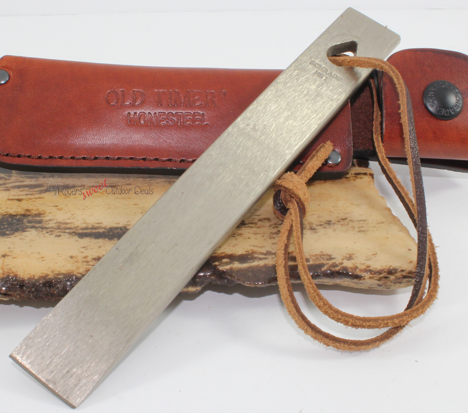 Schrade Old Timer HS1 Honesteel Knife Sharpener and Honing Steel Leather Sheath