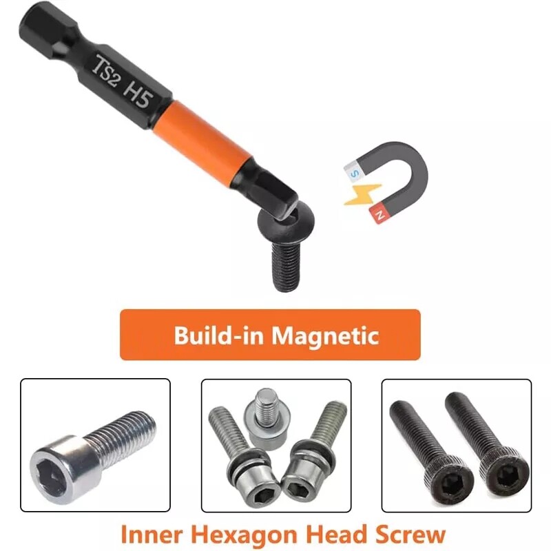 20Pcs Impact Hex Head Allen Wrench Drill Bit Set Metric SAE Magnetic Tips Tool