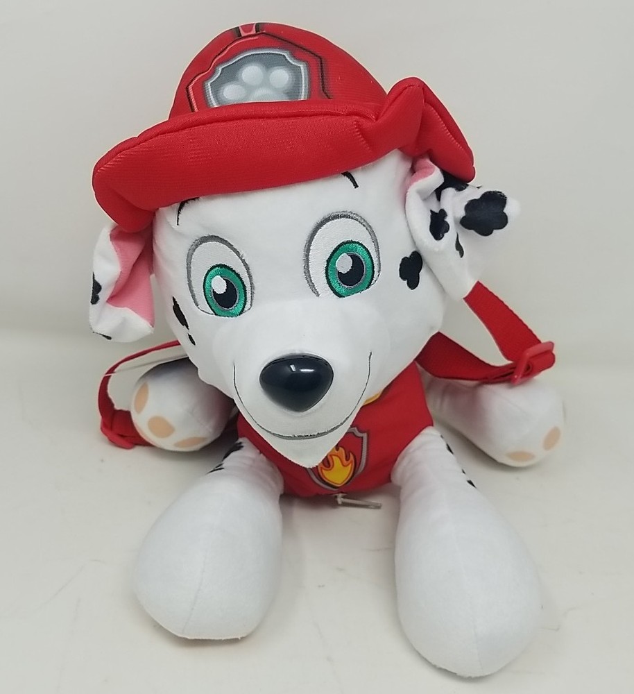 Nickelodeon Paw Patrol 14" Marshall Plush Backpack Red