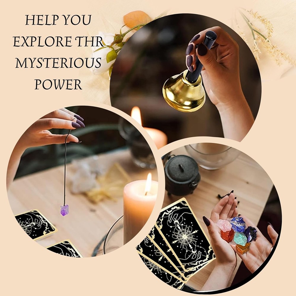 78 Tarot Cards with Guidebook - Deck Gift Set Cloth &...