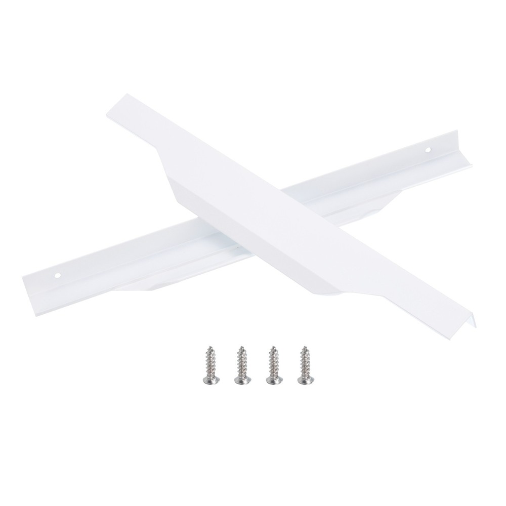 6 Pack Finger Edge Pull Cabinet Pulls Finger Pulls 256mm Hole Diameter White