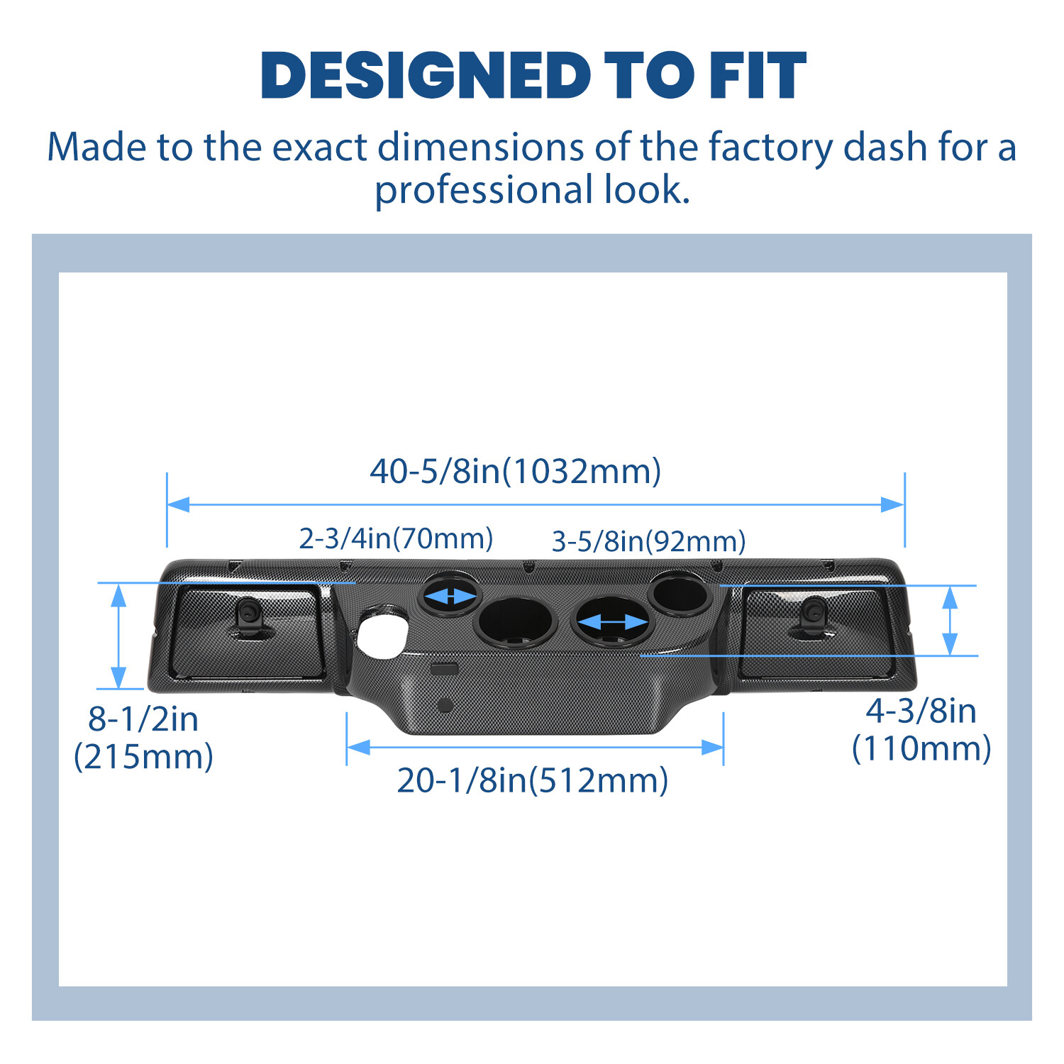 For 1982-Up Club Car DS Golf Cart Carbon Style Dash Board DashBoard Cover