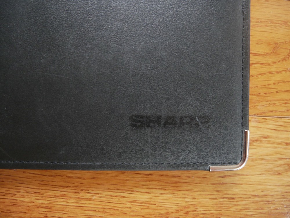 Sharp Black Portfolio with Notepad Very Good Condition