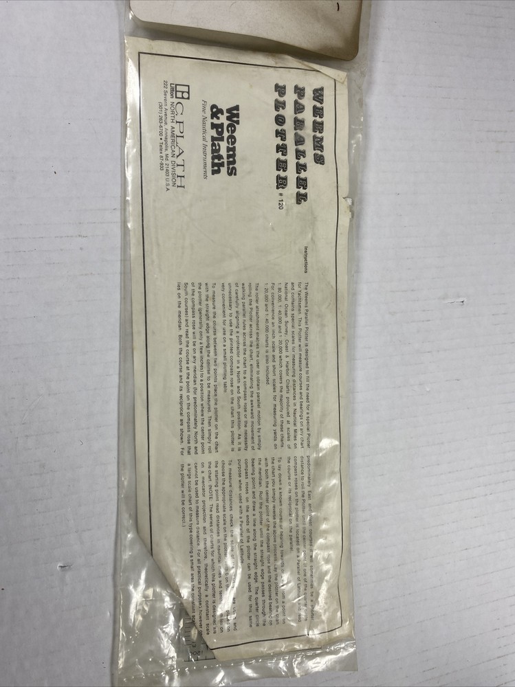 Weems & Plath Compact Parallel Plotter Item #120