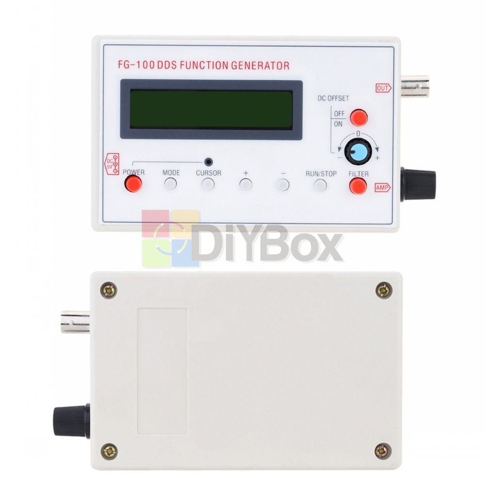 FG-100 DDS Function Signal Generator Sine Triangle Square Wave Frequency 500KHz