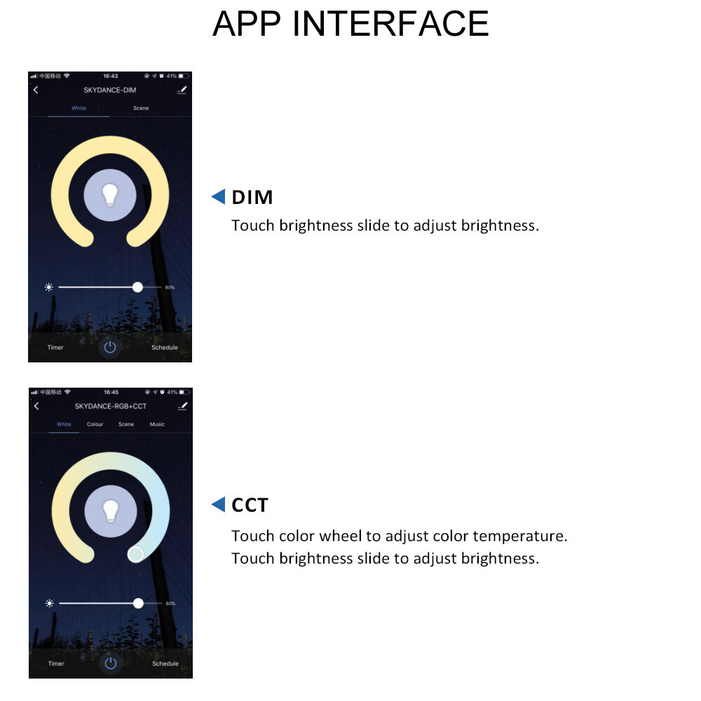 WT1 LED Controller 12-24V 4Zone Wall Touch Panel Dimmer Wireless Wifi RF Remote
