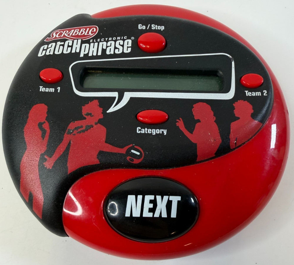 Scrabble Catch Phrase Handheld Electronic Party Game WORKS