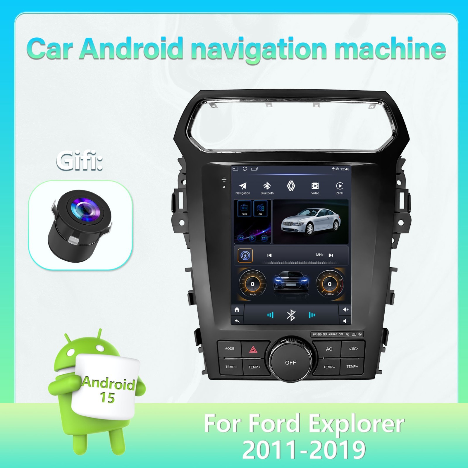 9.7" Car Stereo Radio For Ford Explorer 2011-2019 Android 13 GPS Nav WIFI FM RDS