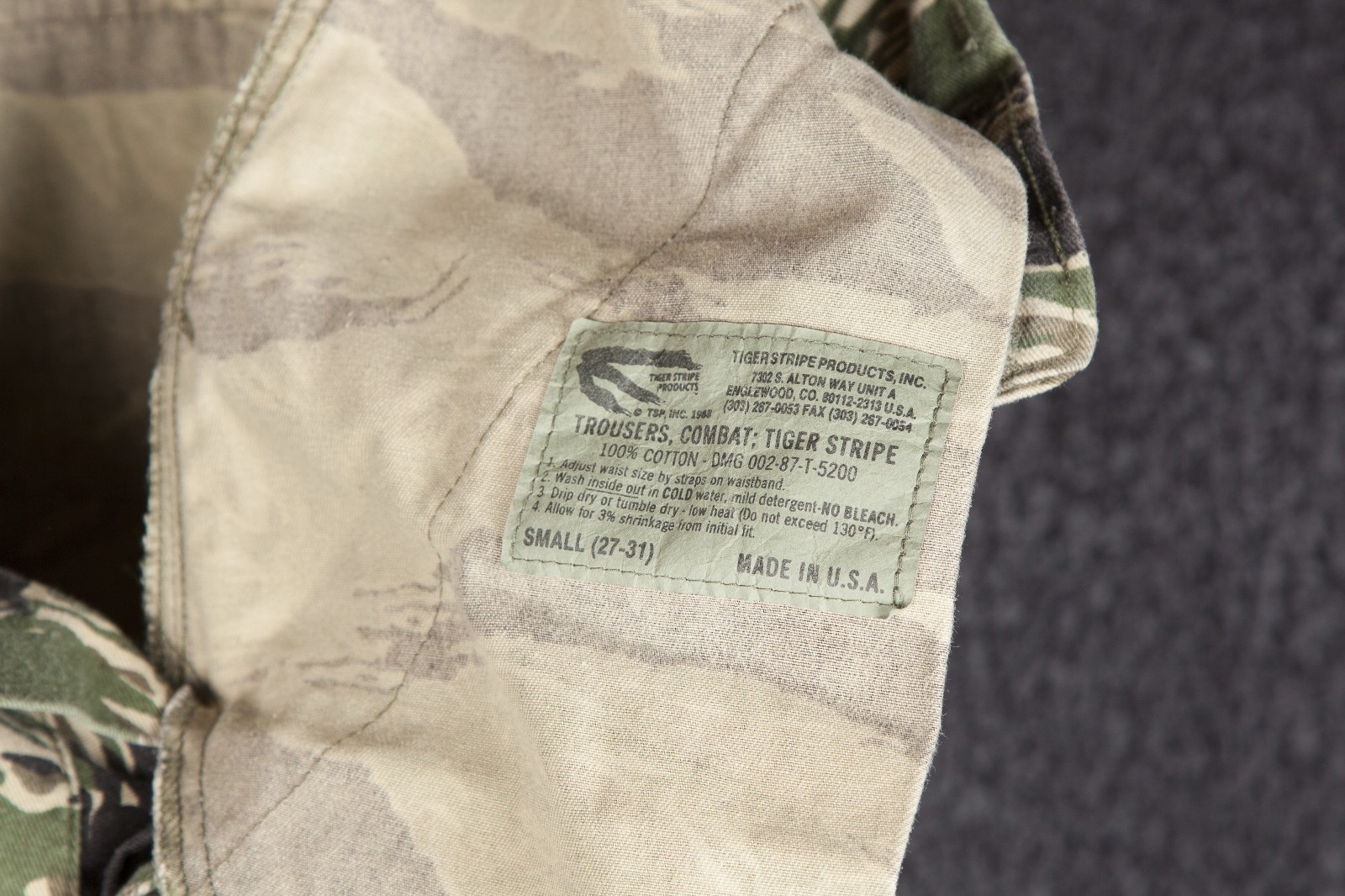 Tiger Stripe Products Shirt (Med) & Pants (Small) Vietnam REPRO (OPFOR Patches)