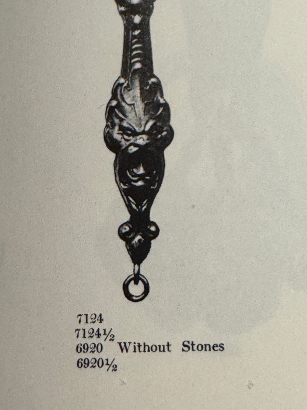 Unger Brothers Sterling Silver Art Nouveau Lorgnette Devil Male Figure 5.25"