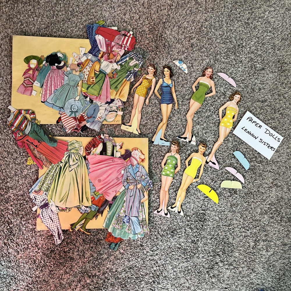 1960s LENNON SISTERS Doll Kit 6 dolls 100 pcs Clothes