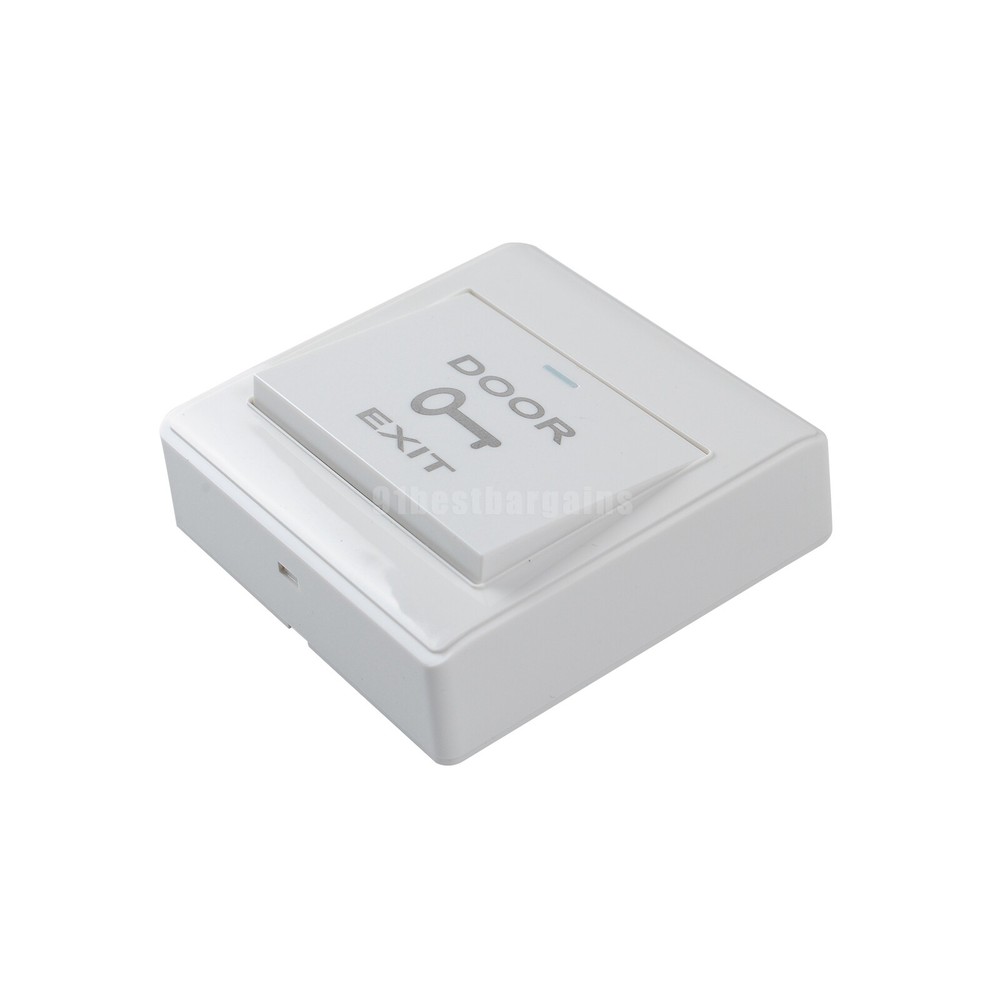 Push to Exit Button Release NO/NC/COM Door Switch Panel 86mmx86mm 36V 3A White