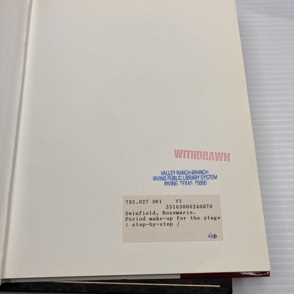 Theater Production Stage Makeup Different Decades & More! 2 Hardcovers