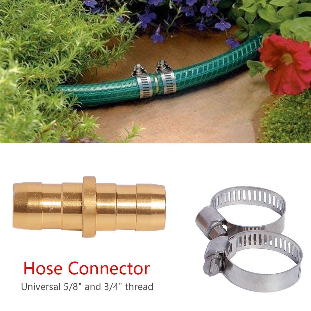 Garden Hose Repair Mender Kit Hose Connector 3/4" 5/8" Male Connector Clamp 2022