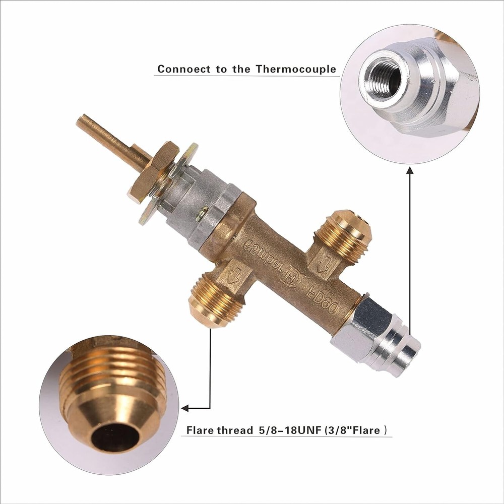 Low Pressure LPG Propane Gas Fire Pit Flame Failure Safety Control Valve Kit