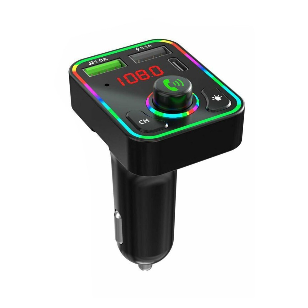 Fast Car Charger USB Cigarette Lighter Socket 2-Port Adapter Bluetooth FM MP3