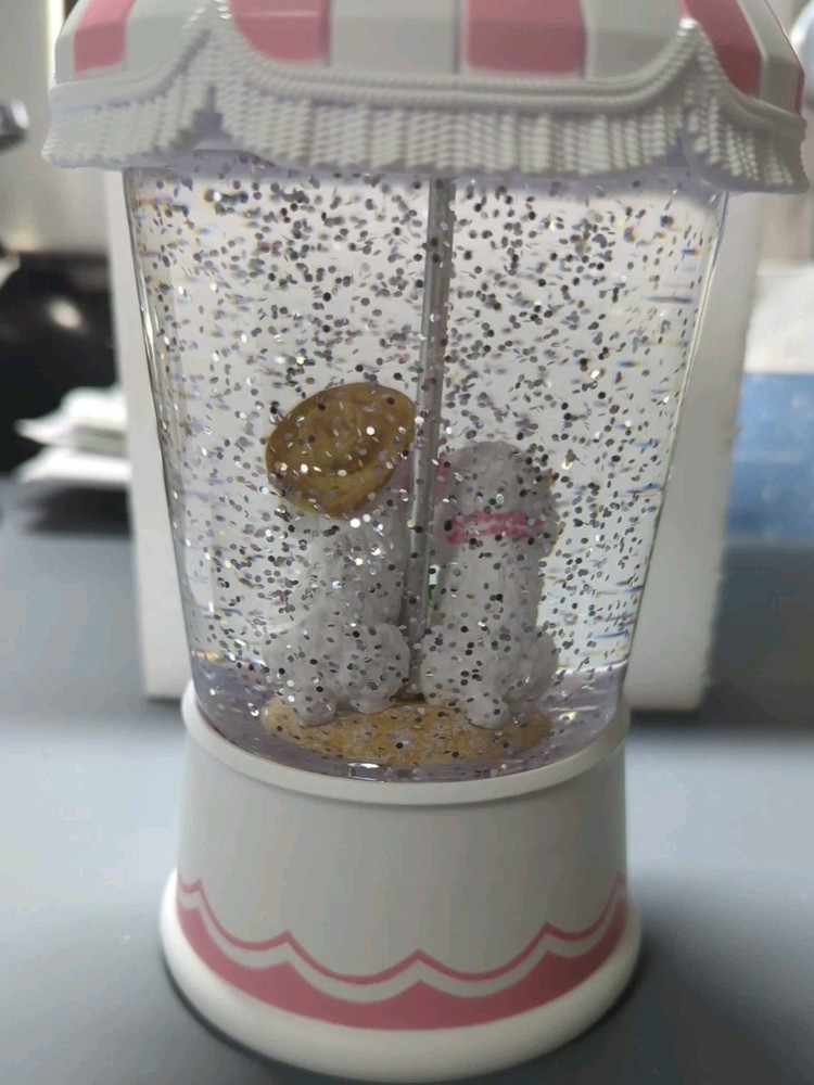 Poodle Glitter LED Snow Globe