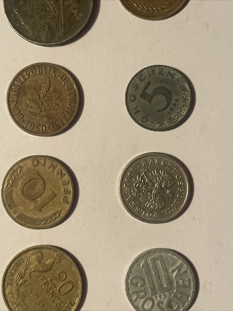 10 Europe 🪙 Different Coins Years Counties Denomination . 🇮🇹🇩🇪🇫🇷 Value