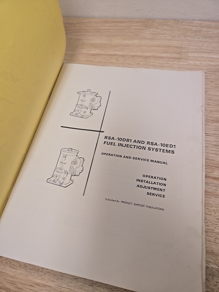 Bendix RSA-10DB1 & RSA-10ED1 Fuel Injection Systems Operation & Service Manual