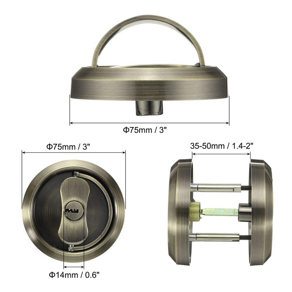 Stainless Steel Deadbolt Lock, Single Cylinder Dead Bolt Locks, Bronze