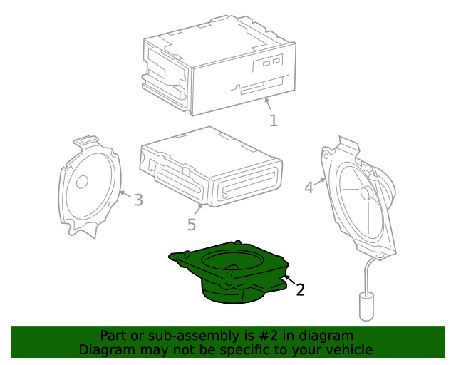 Genuine GM Inst Panel Speaker 16233355