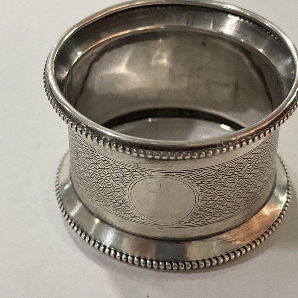C346 Silver Hallmarked Napkin Ring - 13g sterling silver