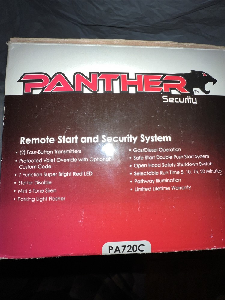 AUDIOVOX remote start and security system Panther Pa720c New