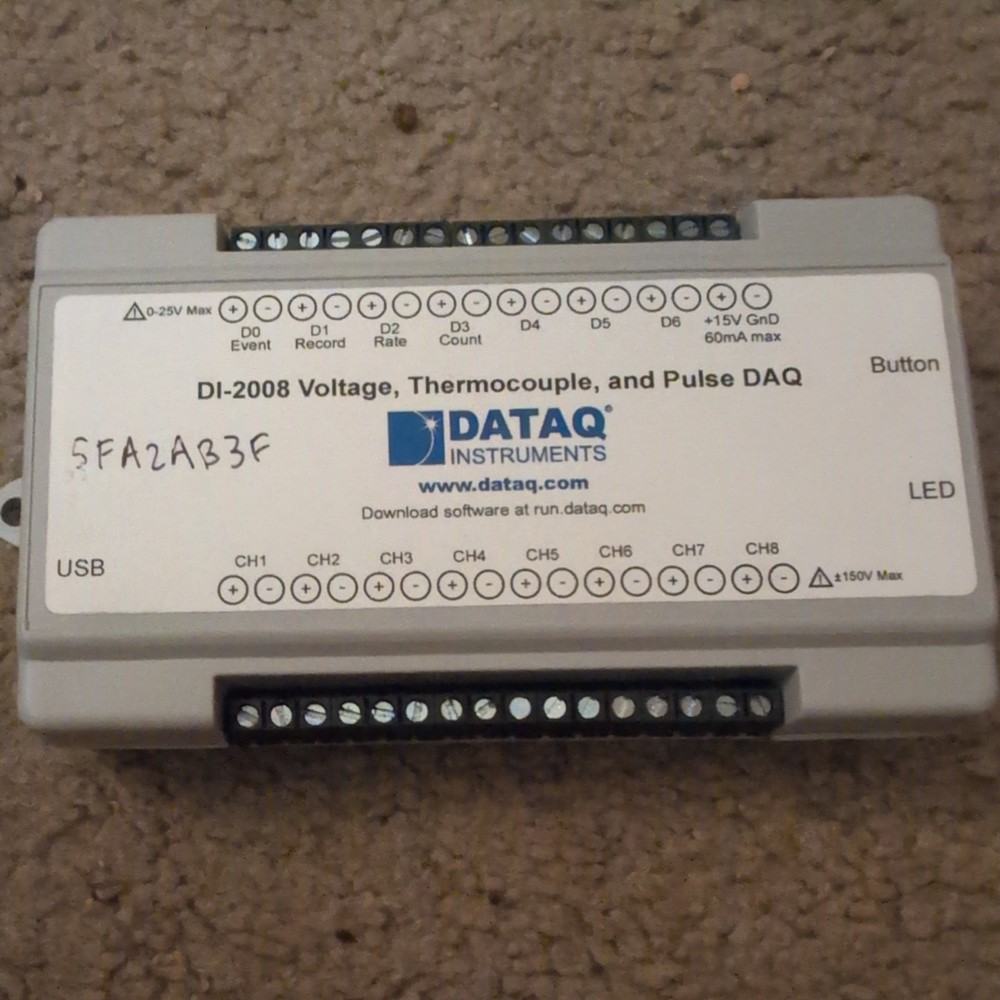 DATAQ DI-2008 Voltage Thermocouple W/ ChannelStretch & Extras