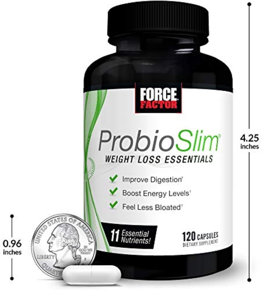 FORCE FACTOR ProbioSlim – Digestive & Weight Support, 120 Capsules for Men/Women