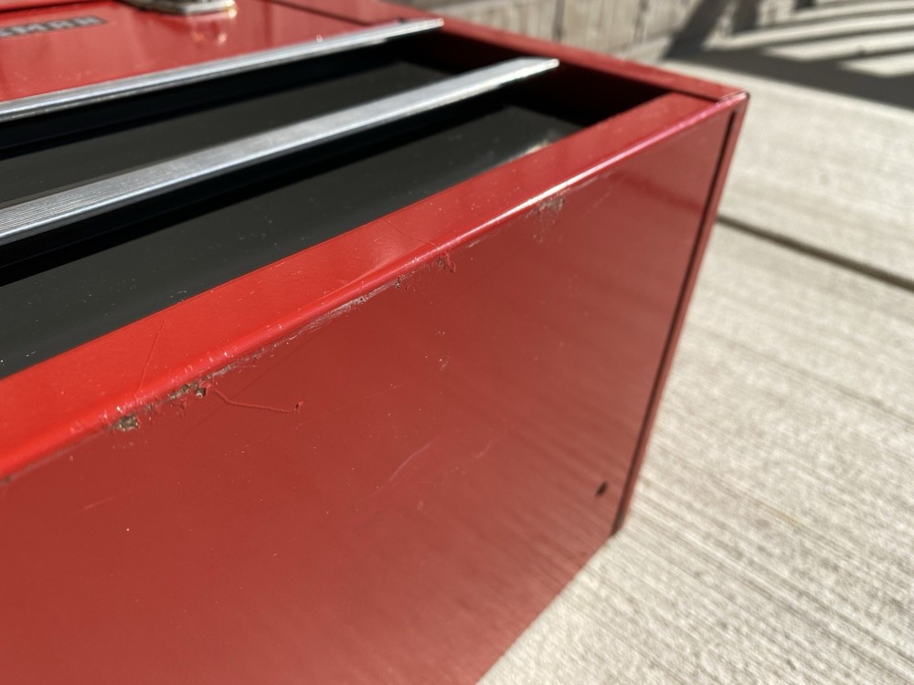 Vintage NICE Craftsman 2 Two Drawer Deep Top Tool Box Red Toolbox