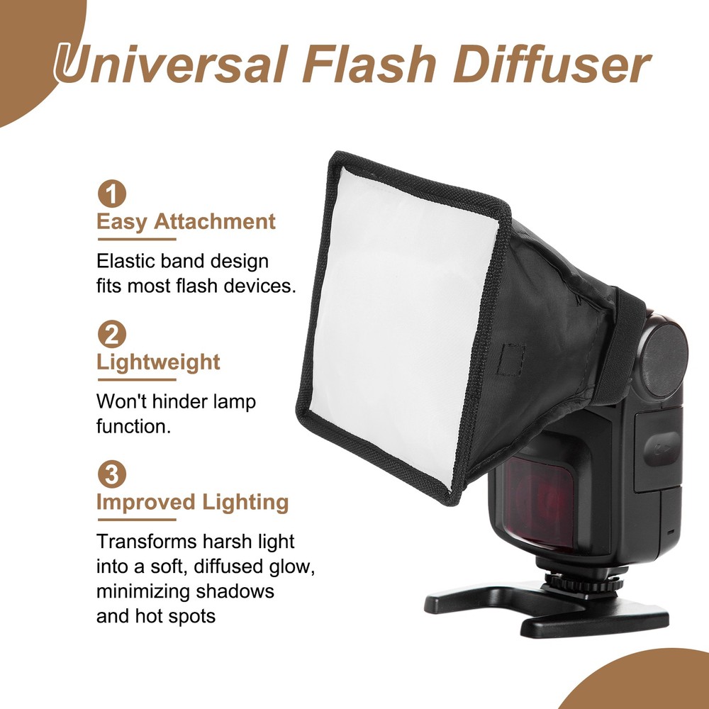 2pcs 6" x 6.7" Flash Diffuser Light SoftBox, for Nikon SB-5000 SB-700, Black