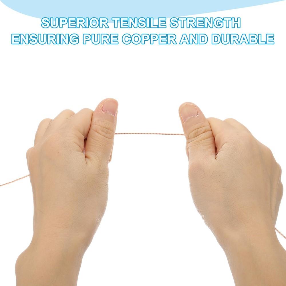 Bare Copper Ground Wire, 18 Gauge 50 Feet Solid Braided Copper Cables Electro...
