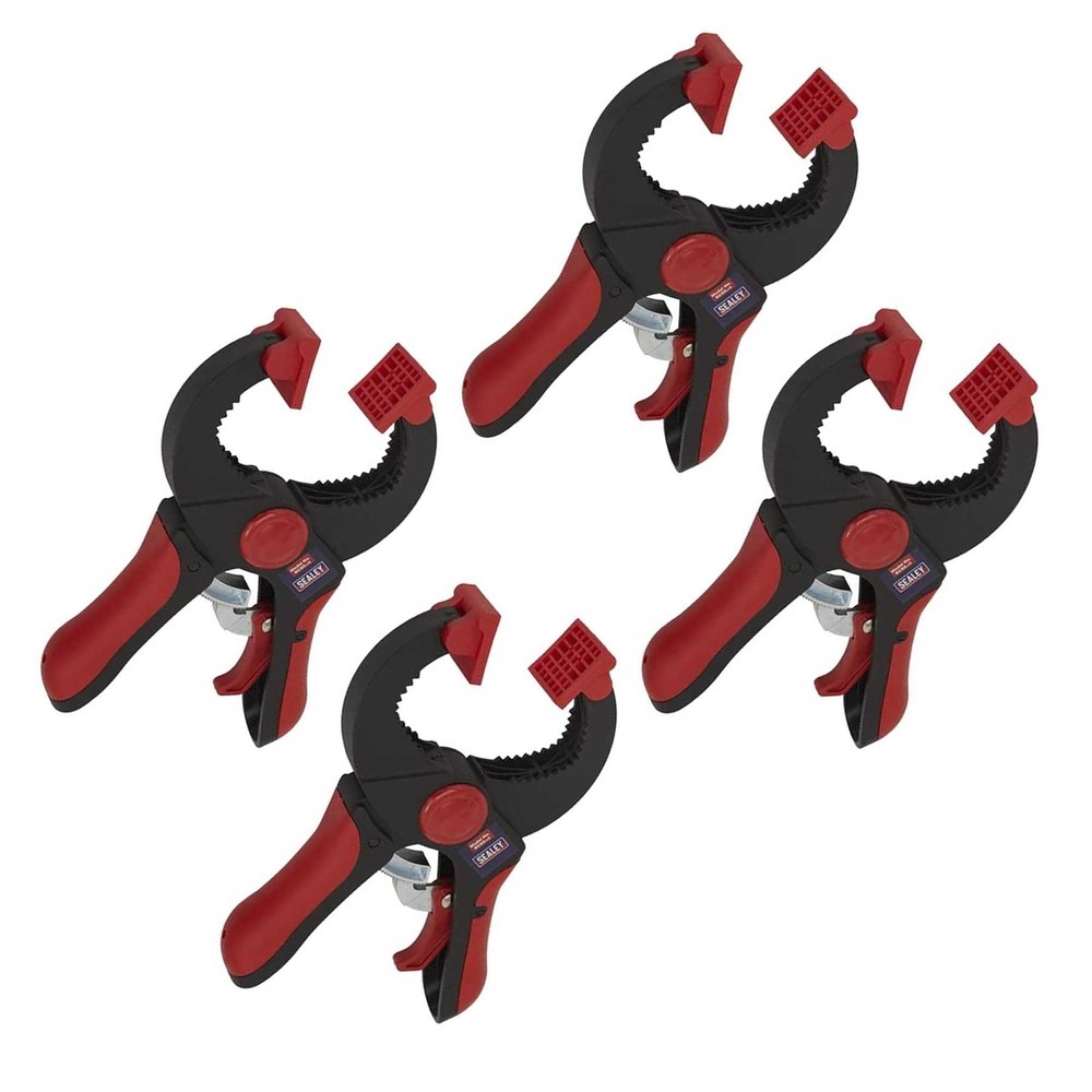 Sealey Ratchet Clamp 45mm 4pc Set Ratcheting