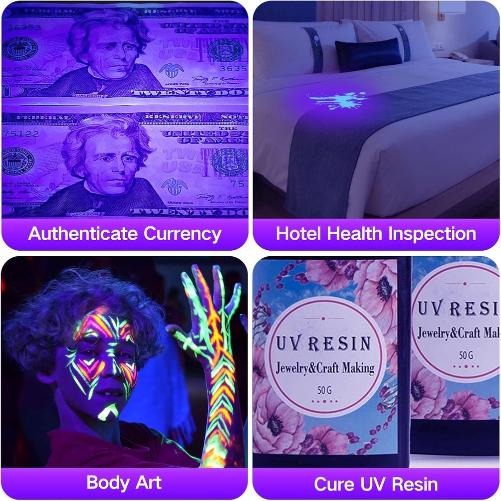 Black Light UV Flashlight,Vansky Blacklight 12 LED Urine 1 Pack,