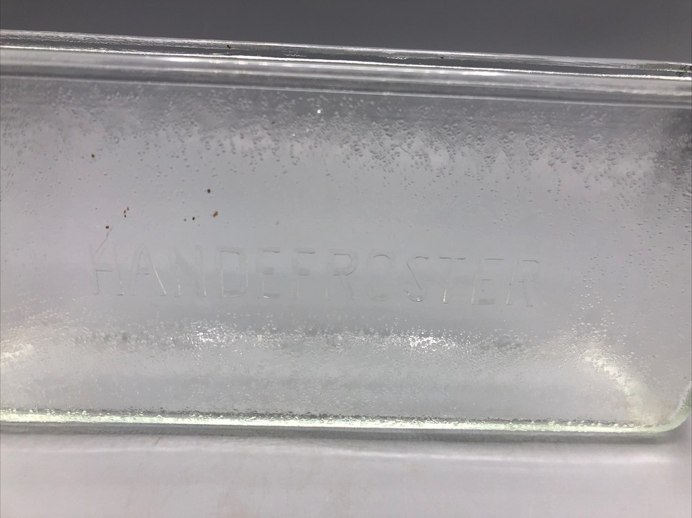Handefroster Early Freezer Textured Glass Defroster Drip Container 1940 1950s