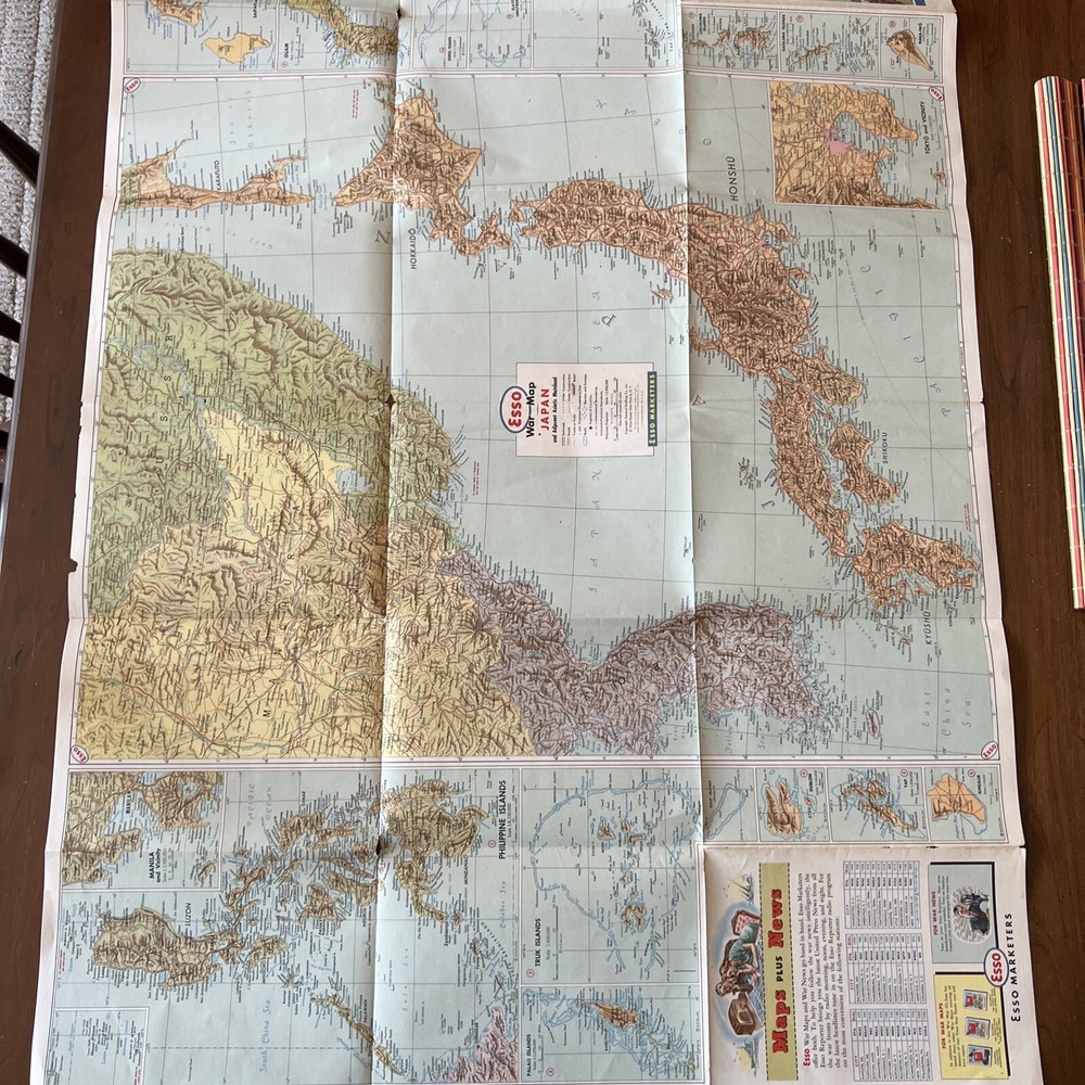 Esso War Map III Featuring The Pacific Theater