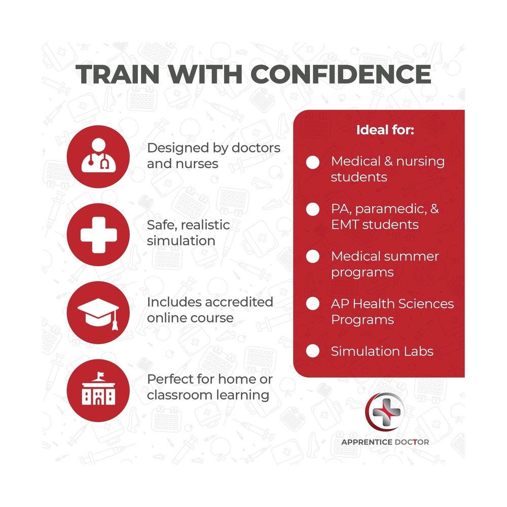 The Apprentice Doctor Phlebotomy Practice Arm Kit with Online Learning – S