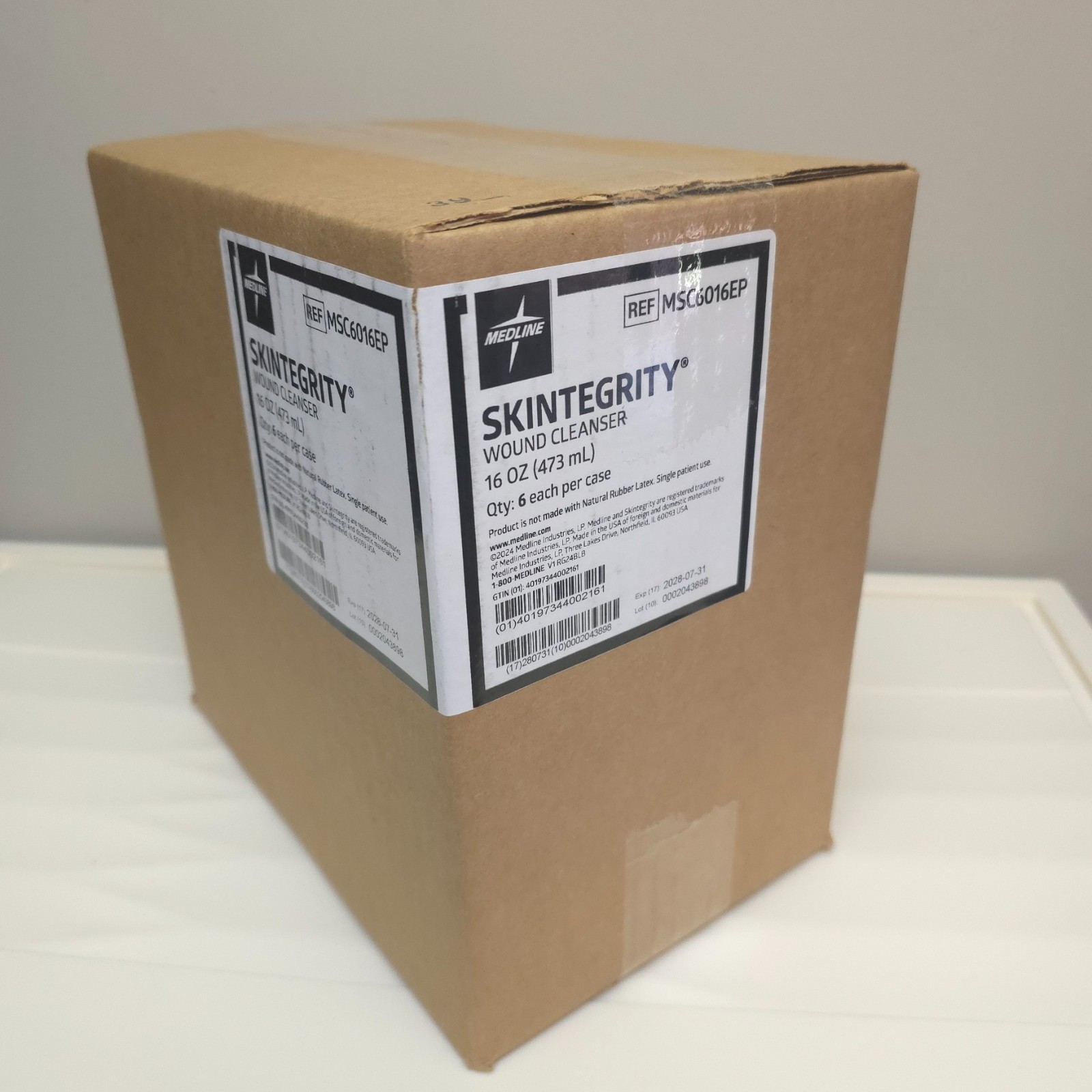 *NEW* Medline SKINTEGRITY Wound Cleanser 16oz Bottle Full CASE of 6, SEALED