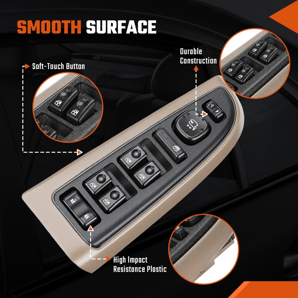 Power Window Switch & Panel for Chevy 2003-2007 Driver Side US New 1pcs 15883320