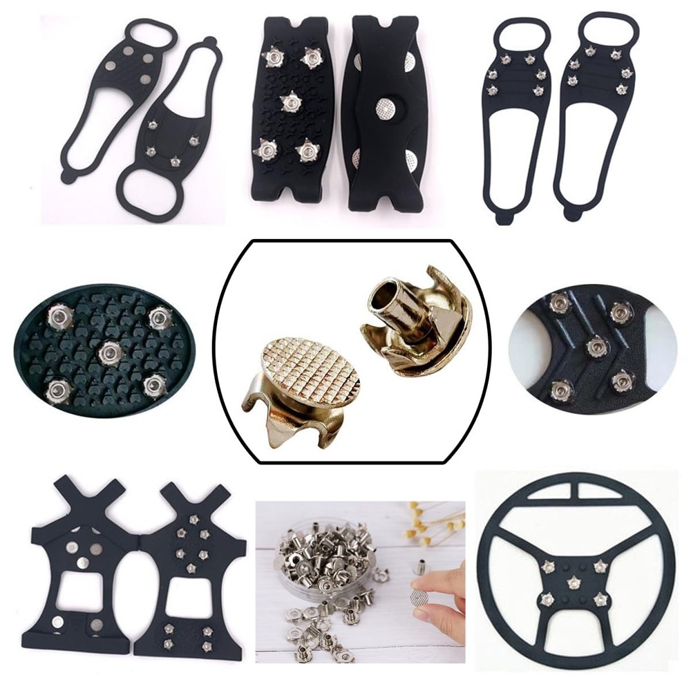 30 Set Ice Cleats Studs Spikes Replacement Snow Crampon Claw Point Nails Trac...
