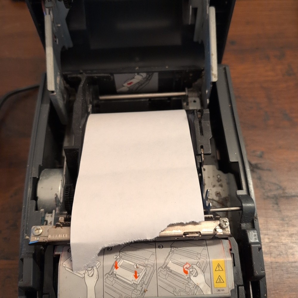 Epson TM-U220B POS Dot Matrix Receipt Printer Ethernet Network W/Power Adapter