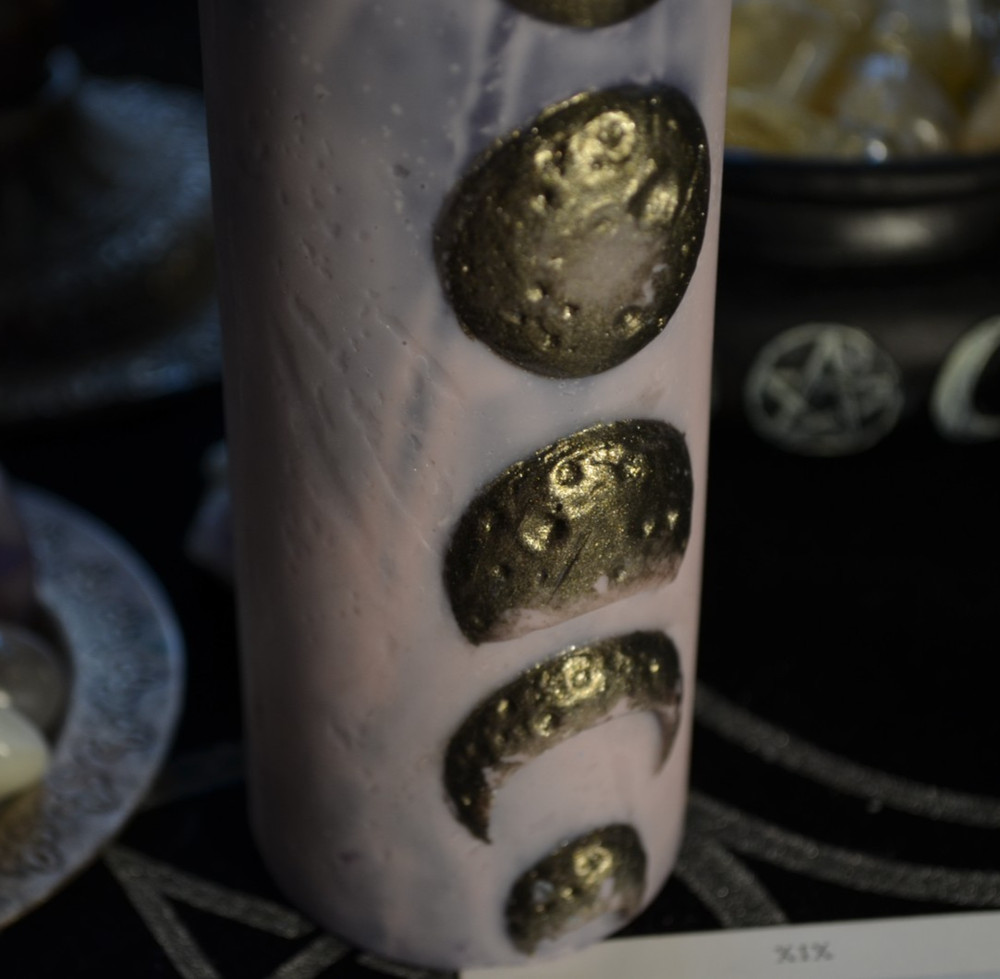 Moon Phase Pillar Candle, Lunar Cycle Ritual, Witchy Altar, Celestial Decor Gift