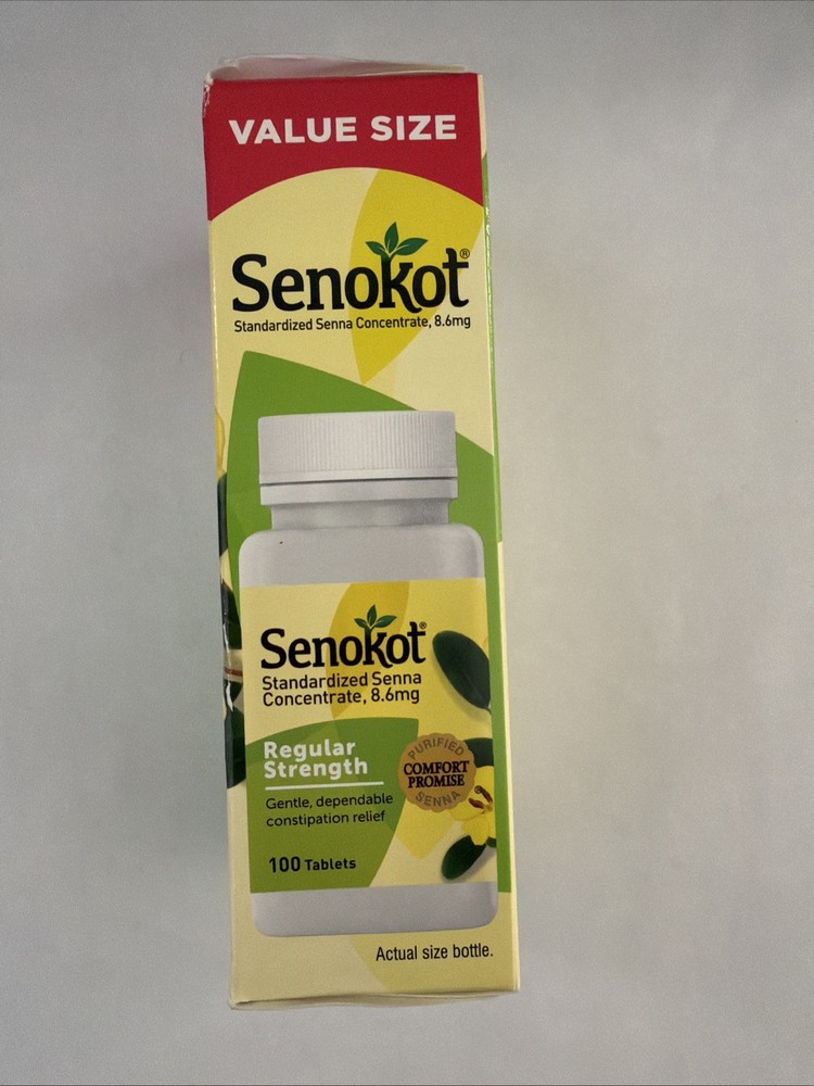 Senokot Regular Strength Laxative 8.6mg - 100 Tablets Exp 2027+
