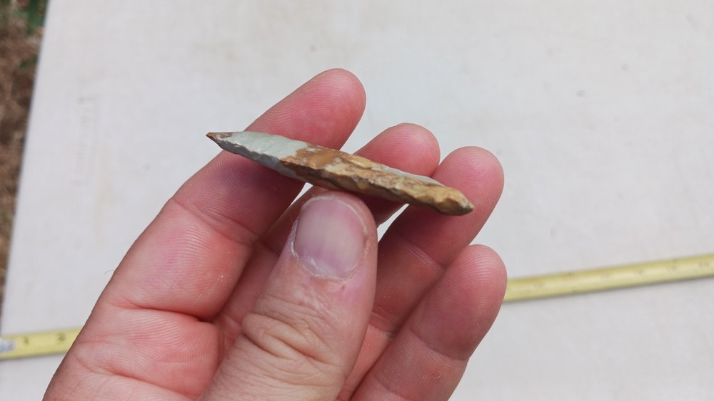 2 Clovis, Fluted Type Flint Knapped Points, Paleo Arrowheads, Atlatl