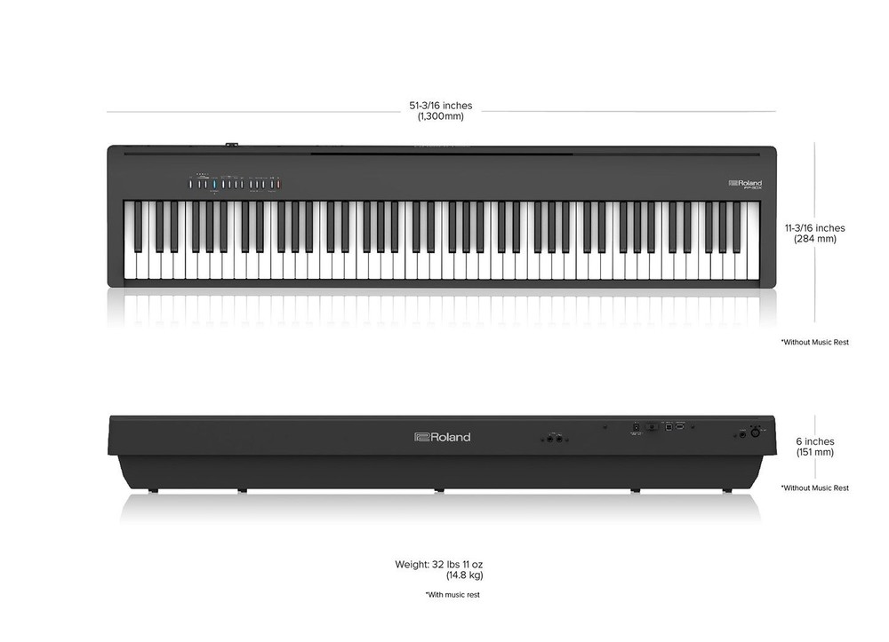 Roland FP-30X 88-Note Digital Piano - Black
