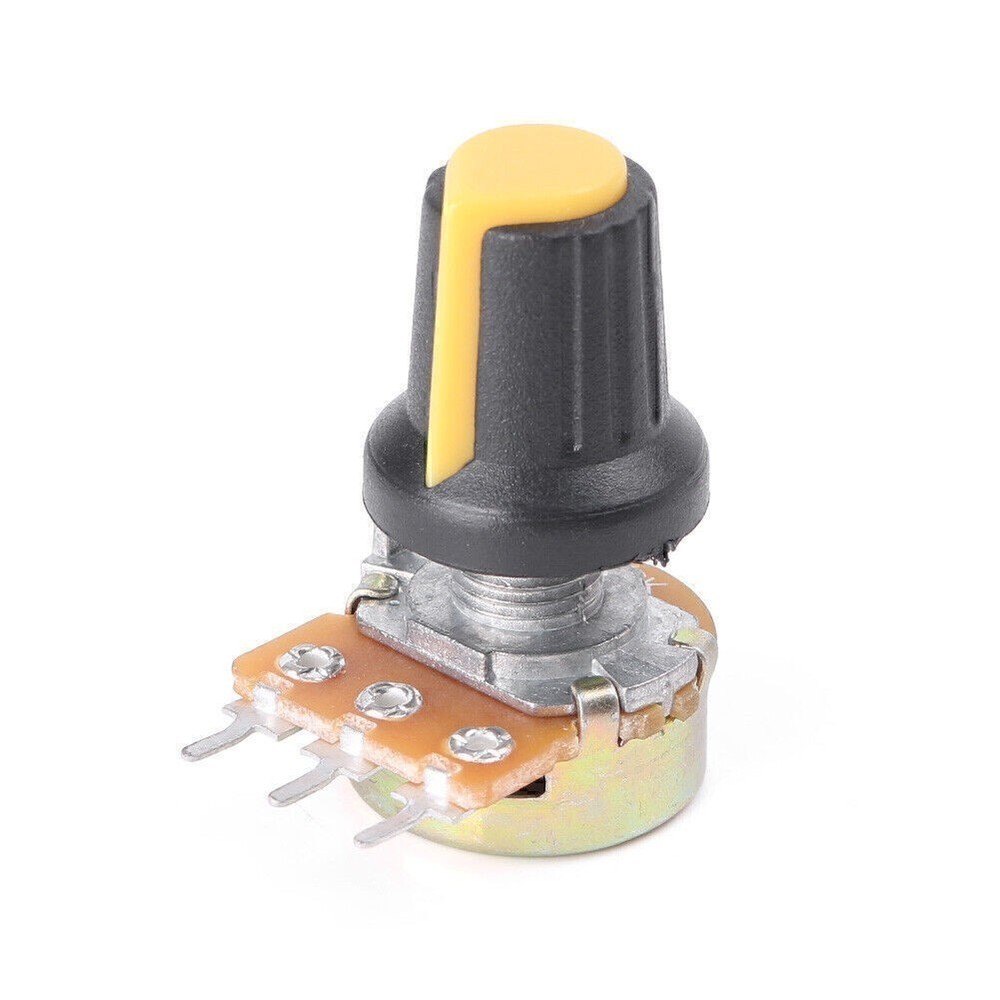 5 Set 5K-100K OHM Terminal Rotary B Type Potentionmeter + Switch Knob Cap Set