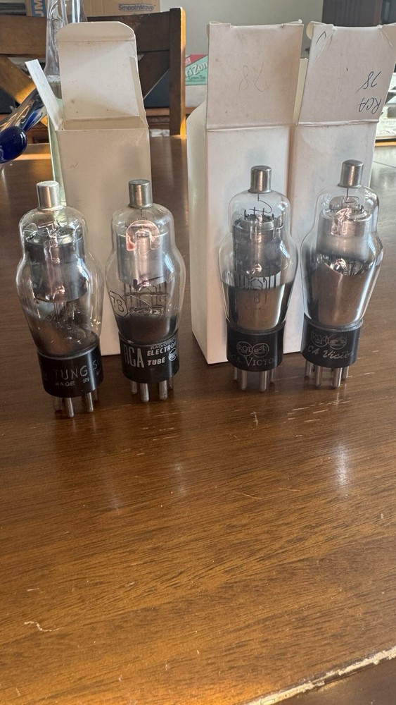 4 NOS RCA 78 ST Bottle Globes